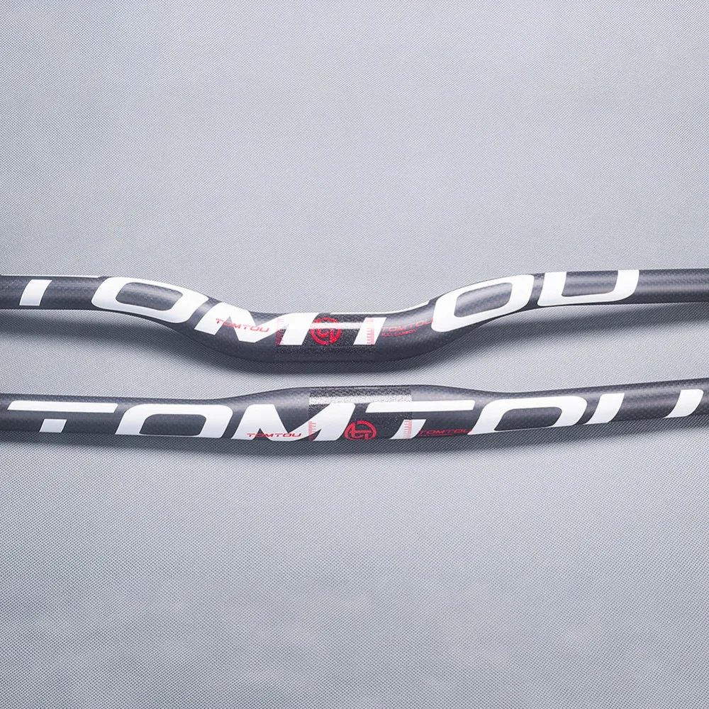 TOMTOU 3K Matt Carbon Fiber Handlebar MTB Bike Parts Rise or Flat Handlebars 580/600/620/640/660/680/700/720/740/760mm, bicycle handlebar grips,bike handlebar tape,bicycle accessories,bicycle handlebar