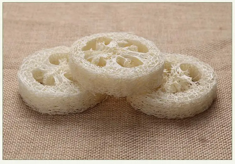 1000 шт. 1 см толстый 4-6 см Широкий натуральный Luffa Loofa Ломтики для мыла DIY держатель для мыла Губка скруббер SN109