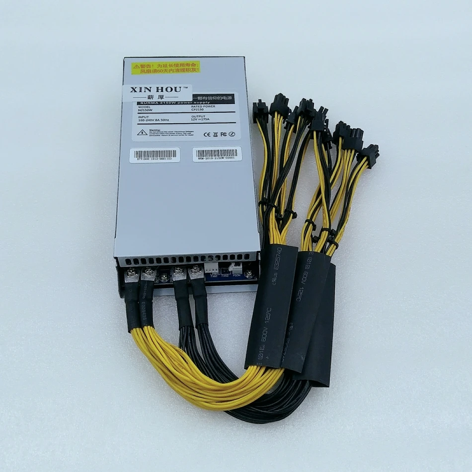 BTC BCH LTC ZEC miner блок питания 2150 Вт PSU для Antminer S9 L3 + D3 A3 X3 Z11 B7 E3 Z9 T9 Innosilicon A9 A10 D9 ETH baikal PSU