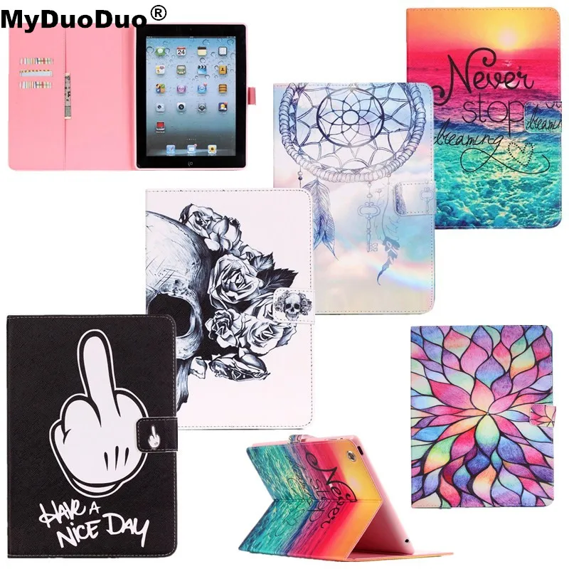 Hot Sale Case for Ipad 2 Ipad 3 Ipad 4 PU Leather Flip
