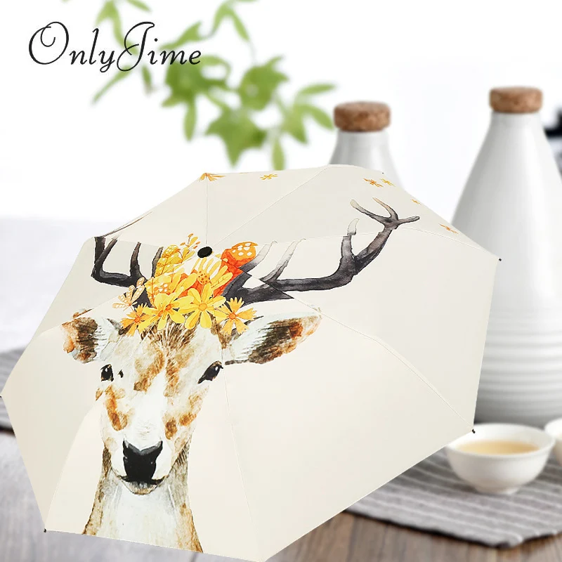 Креативный солнцезащитный Зонт Only Jime Elk Illustrator легкий зонт от дождя и солнца