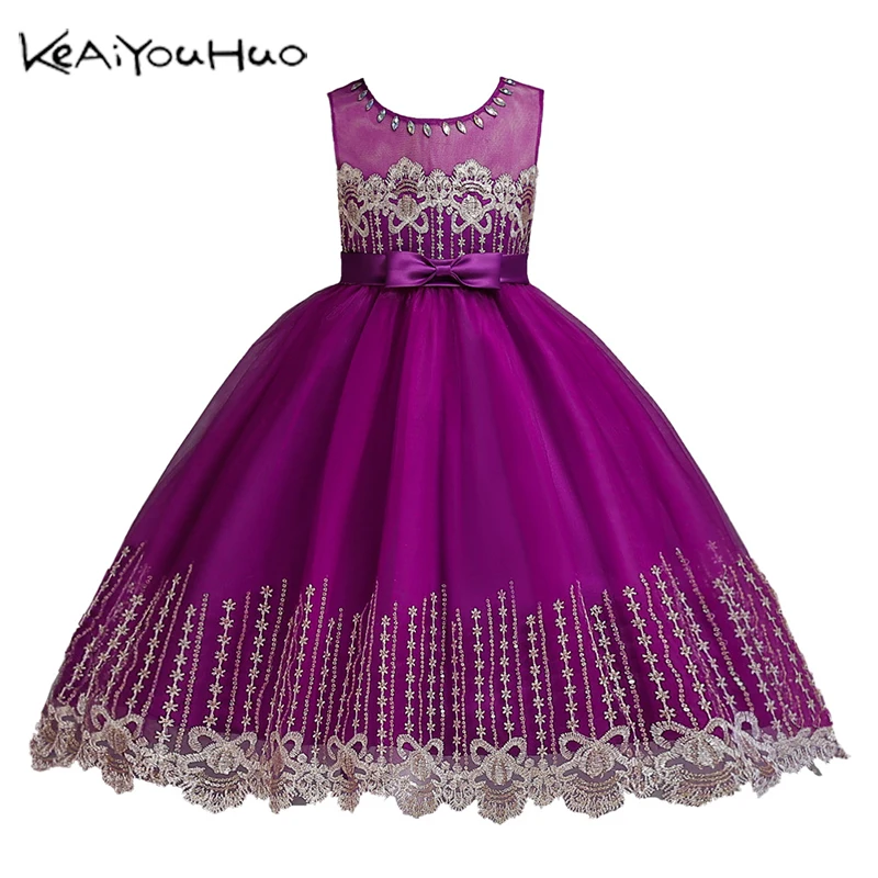 

Kids Dresses For 2-14 Y Girls Clothes Embroidery Wedding Dress Girls Winter Princess Elegant Christmas Party Dress High Quality