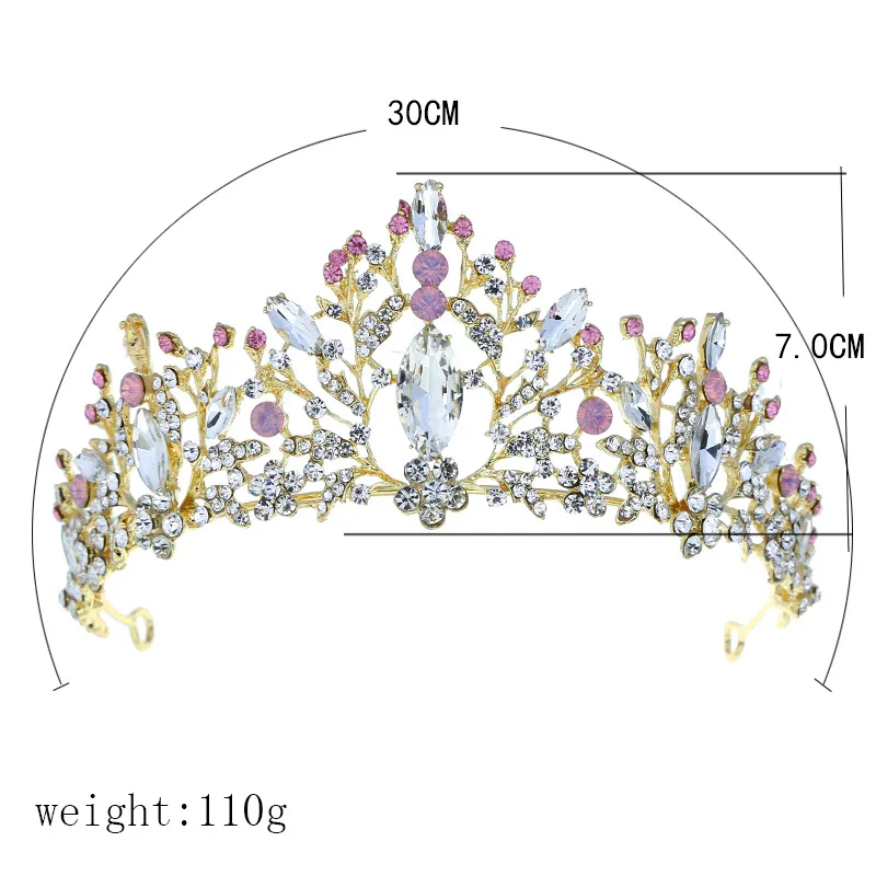 Модный роскошный с кристаллами свадебная корона Tiarasfor для женщин диадема принцесса тиары и короны выпускного вечера свадебная прическа невесты Аксессуары
