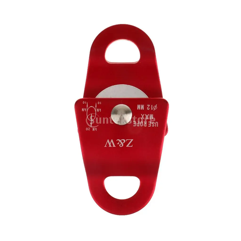 Outdoor Rock Climbing 20KN Mobile Pulley for 12mm Rope + 25KN D-ring Screw Lock Carabiner