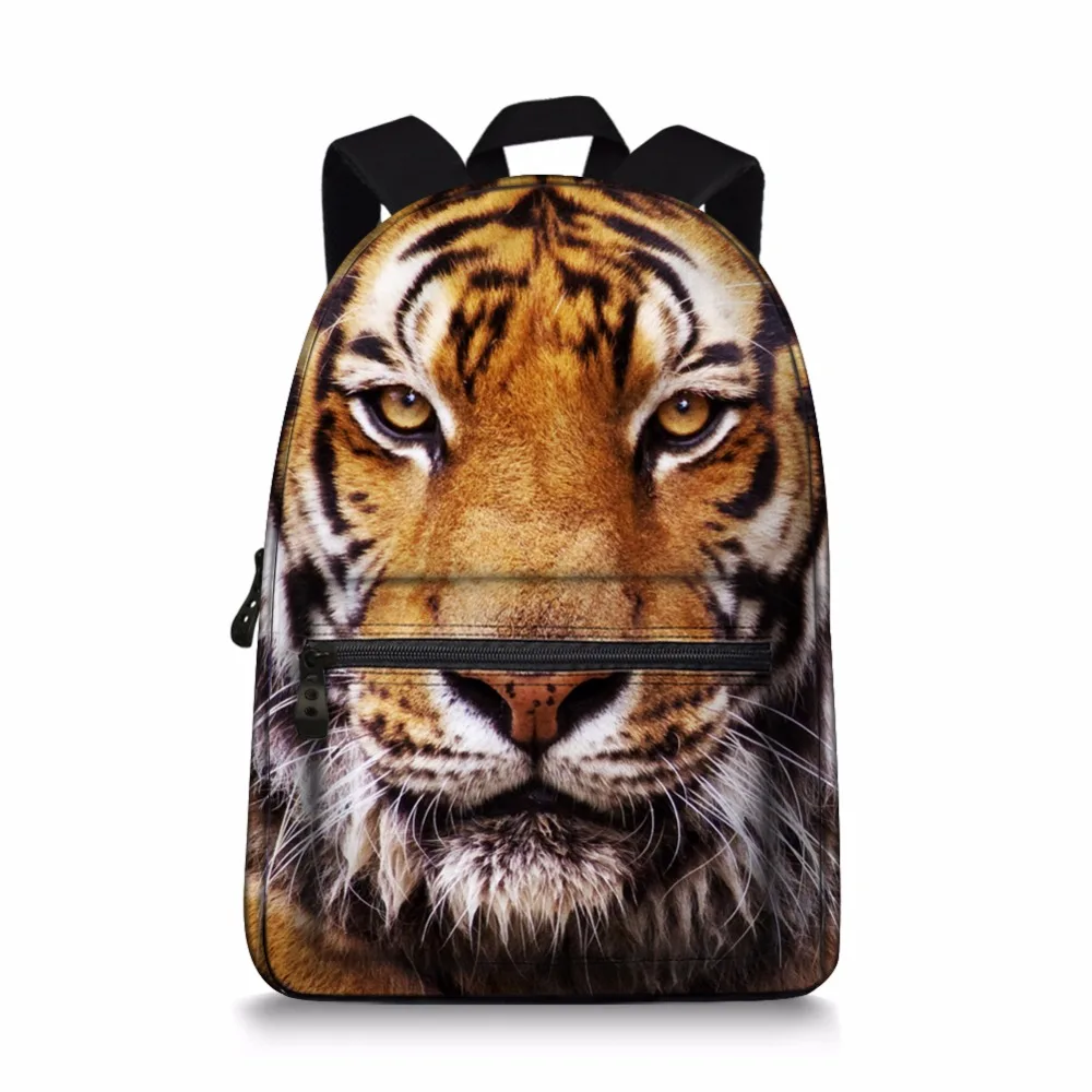 3D Animal Backpacks Cool Tiger Print School Bags For Boys Students Children's Shoulder Book Bag