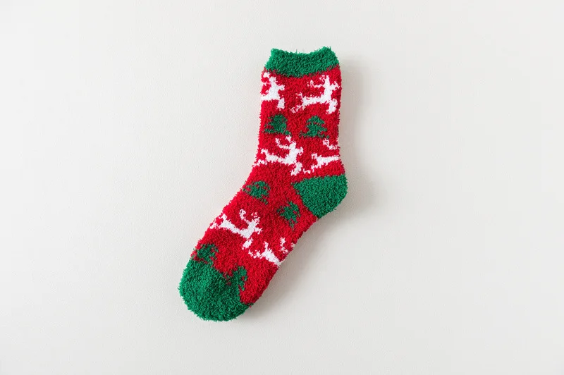 Плотные бархатные женские рождественские носки, зимние теплые длинные носки, милые хлопковые чулки Skarpetki Damskie, забавные подарочные носки с героями мультфильмов