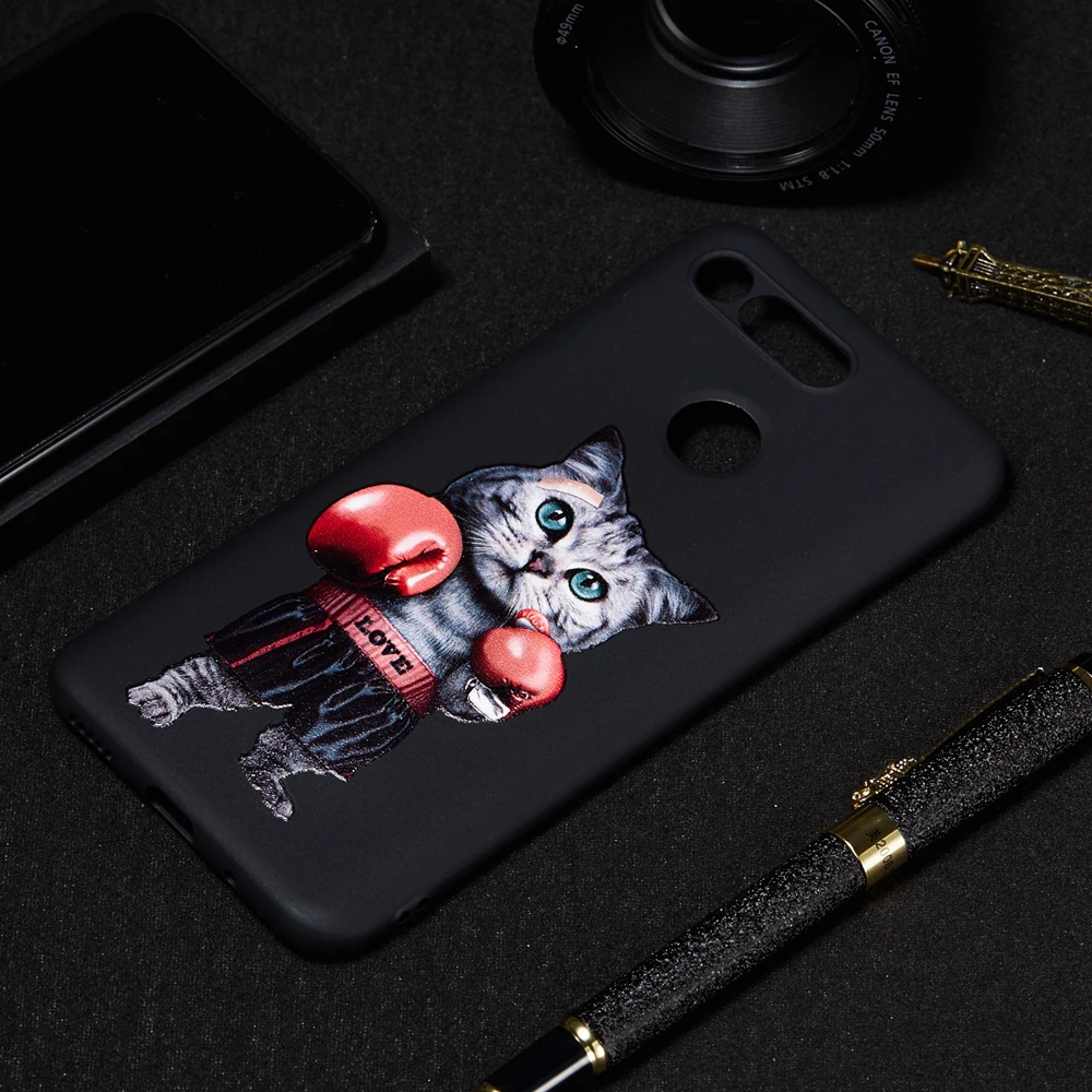 Owl Cartoon Case for Huawei Honor View 20 V20 V 20 Coque Cases Cute Owl Dog Cat Animal Pattern Painted Soft Silicon Cover (5)
