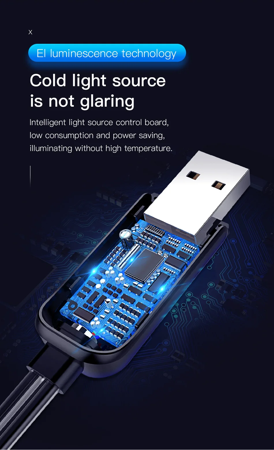 Плоский светящийся usb-кабель Baseus 2,4 A для iPhone Xs Max 8 Plus 1 м, светодиодный usb-кабель для быстрой зарядки и синхронизации данных для iPhone SE 7
