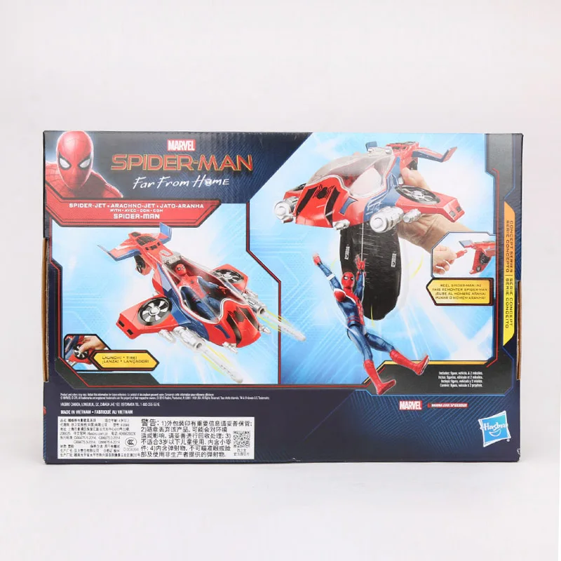 14 см игрушки Marvel Человек-паук вдали от дома паук-Jet с автомобилем игрушка ПВХ Фигурка Человека-паука Коллекционная модель игрушки куклы