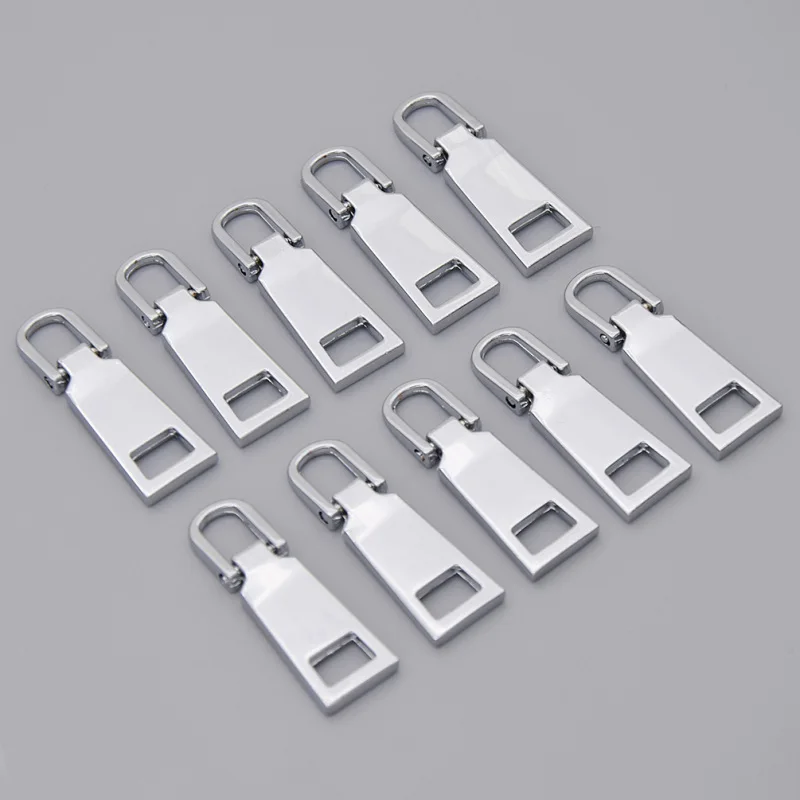 10Pcs/lot 5# Metal Zipper Pullers Zipper Repair Kits Pull For Slider DIY Sewing Garment Craft