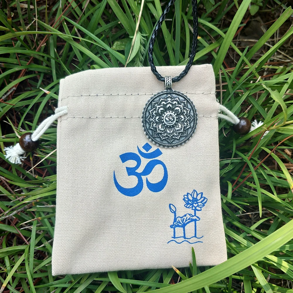 LANGHONG 1 шт. Ретро тибетское духовное ожерелье с подвеской в виде мандалы - Фото №1
