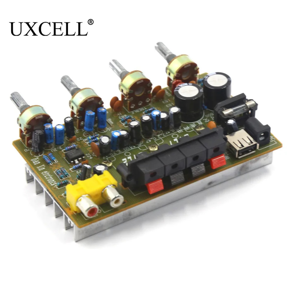 UXCELL DC 12 V-15 V 200W LFE Hi-Fi Аудио Стерео Усилитель мощности доска для автомобиля