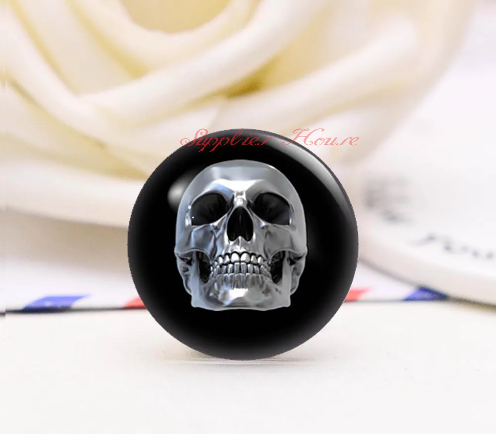 

Handmade Round skeleton photo glass Cabochons, Jewelry Finding Cameo Pendant Settings, (F808-145)