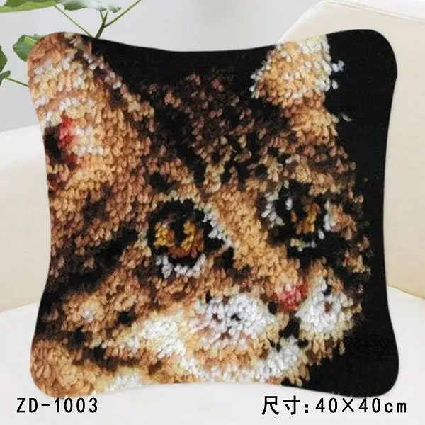 

ZD1003 Pillow Cushion Latch Hook Kit Embroidery DIY Craft Cross Stitch Needlework Embroidery Counted Cross-Stitching Kit Set-9