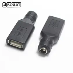 2 шт. 5.5*2.1mm Женский Джек USB 2.0 Женский Джек 5 В DC Мощность Вилки разъем адаптера ноутбука ПК