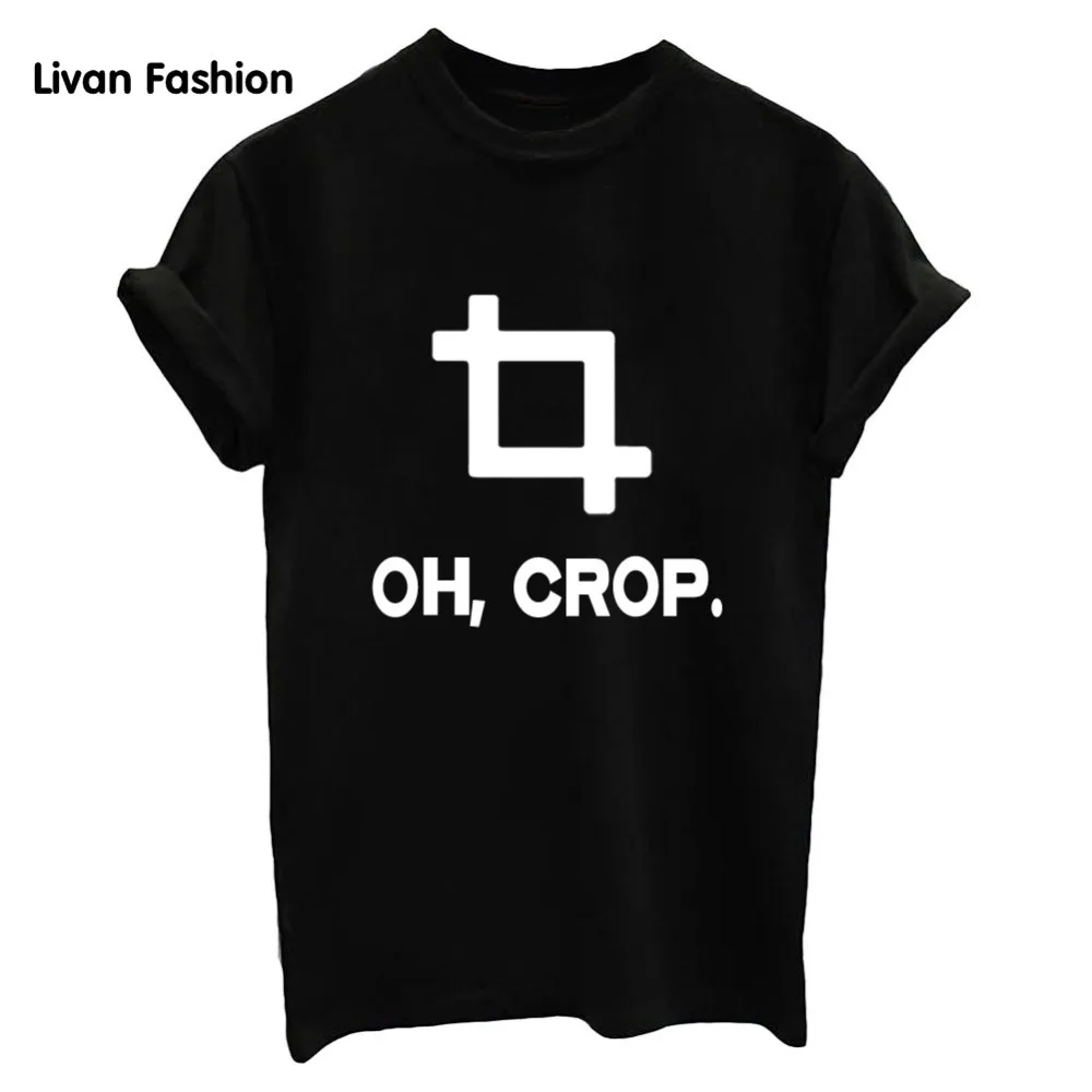 

OH, CROP Fashion women Clothing Solid Color Short Sleeve Slim Fit T-shirt women Cotton T-Shirt Casual T-Shirts Size HC-TT3135