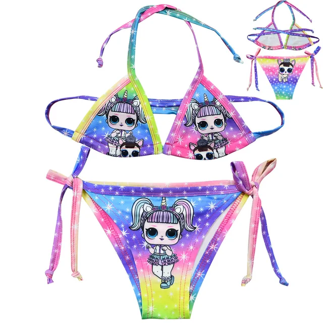{Excellent|Wonderfull|Very Good|Very Recommended} Bikini sets 2019 new girls Unicorn swimswear Lol doll children's swimsuit 3 4 5 6 7 8 9 10 Y Limited Price