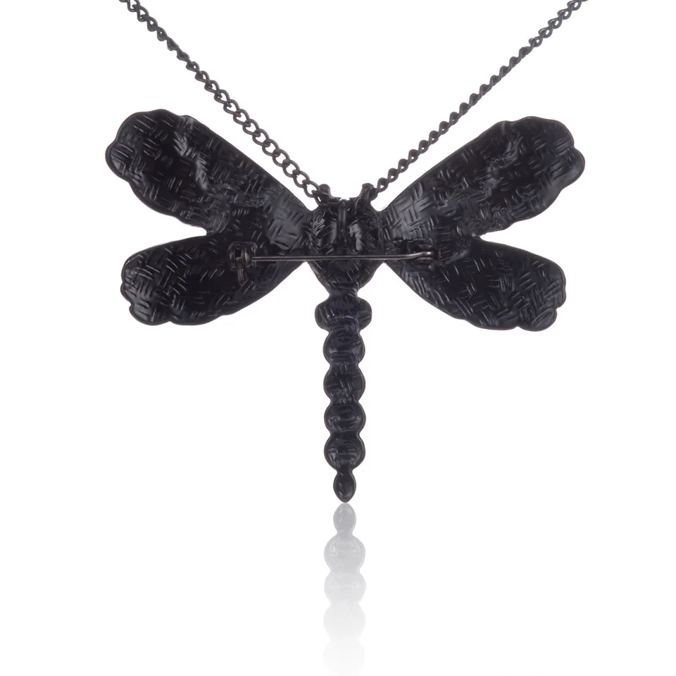 Винтажное ожерелье с подвеской в виде стрекозы для женщин, эмалированное ожерелье с бабочкой, модные длинные цепочки, подарок для девушек, ювелирное изделие