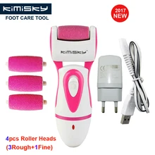 RED 2017 RECHARGEABLE Pedicure Electric Tools Foot Care Exfoliating Foot Care Tool 4pcs Scholls Roller Pedicure