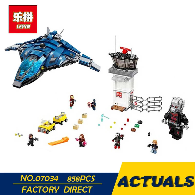 

LEPIN 07034 774pcs Super Heroes Captain America Civil War Airport Battle Iron Man 07034 Model Building Blocks Toy Brick