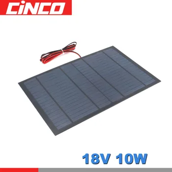 

18V 10W 20W extend wire Solar Panel Polycrystalline Silicon DIY Battery Charger Small Mini Cell cable toy 12V 10Watt 20WATT