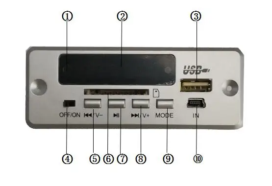 12V Bluetooth 5,0 MP3 декодирующая плата модуль беспроводной Автомобильный USB MP3 плеер TF слот для карт/USB/FM/декодирующая плата модуль