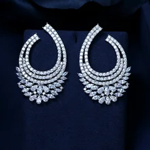 Модный дизайн AAA кубического циркония круглые серьги-гвоздики для женщин, сверкающие, высокое качество