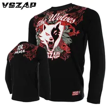 VSZAP MMA футболка с длинными рукавами Муай Тай молоток фитнес Комплексная тренировочная Мужская футболка для регби
