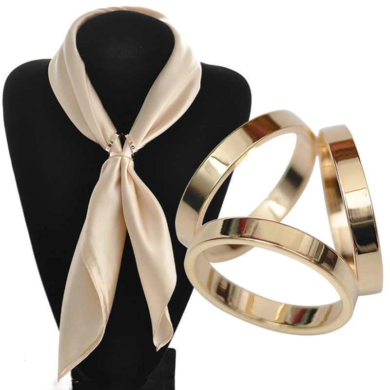BS044 Silk Scarf Jewelry Accessories Buckle Shawl Ring Clip Tricyclic