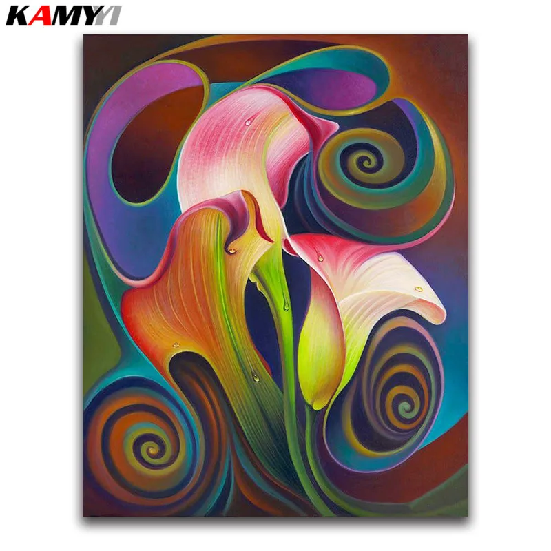 

5d Diy Diamond Painting Cross Stitch Flowers art Full Square Diamond Embroidery Flower Fantasy Diamond Mosaic cartoon floral 11
