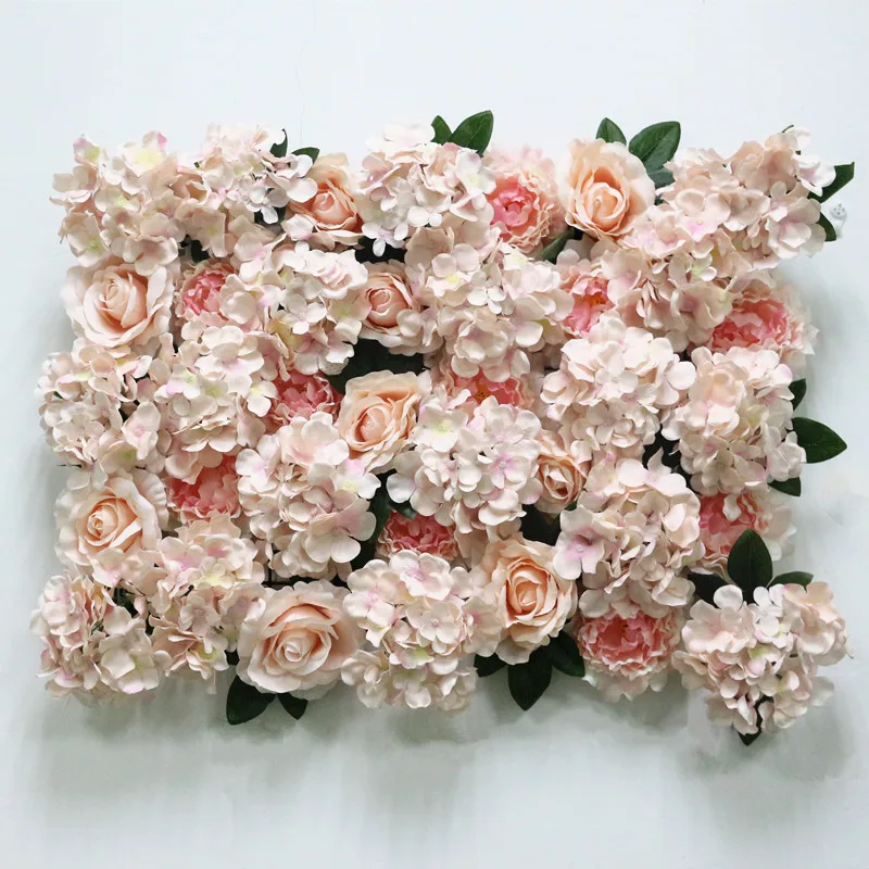 Flone Artificial Flower Row Hydrangea Rose Silk Flowers Wedding Flower Supplies Flower Wall Arches Wedding Party Backdrop Decor (6)