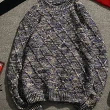 M~ 5XL! японский плотный мужской цветной свитер Полный xl Алмазный зимний свитер вязаный мужской жир