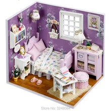 Новая распродажа с светодиодный свет собрать сделай сам игрушка кукла дом деревянный Miniatura Кукольные домики миниатюрный кукольный домик Игрушечные лошадки подарок