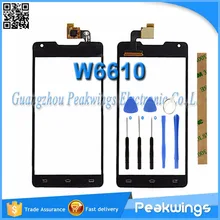 For Philips Xenium W6610 Touch Screen With Digitizer Panel Sensor Glass with logo