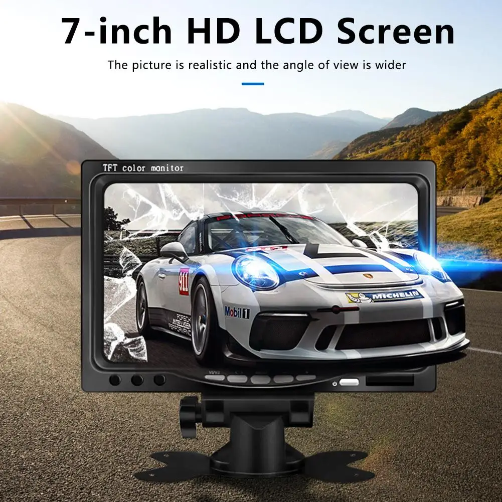 

7 Inch 480TVLines Visual/Bus Reversing Radar 1/2 HD Night Vision Lens System 2.4G Signal Receiving Wireless Rear View Cameras