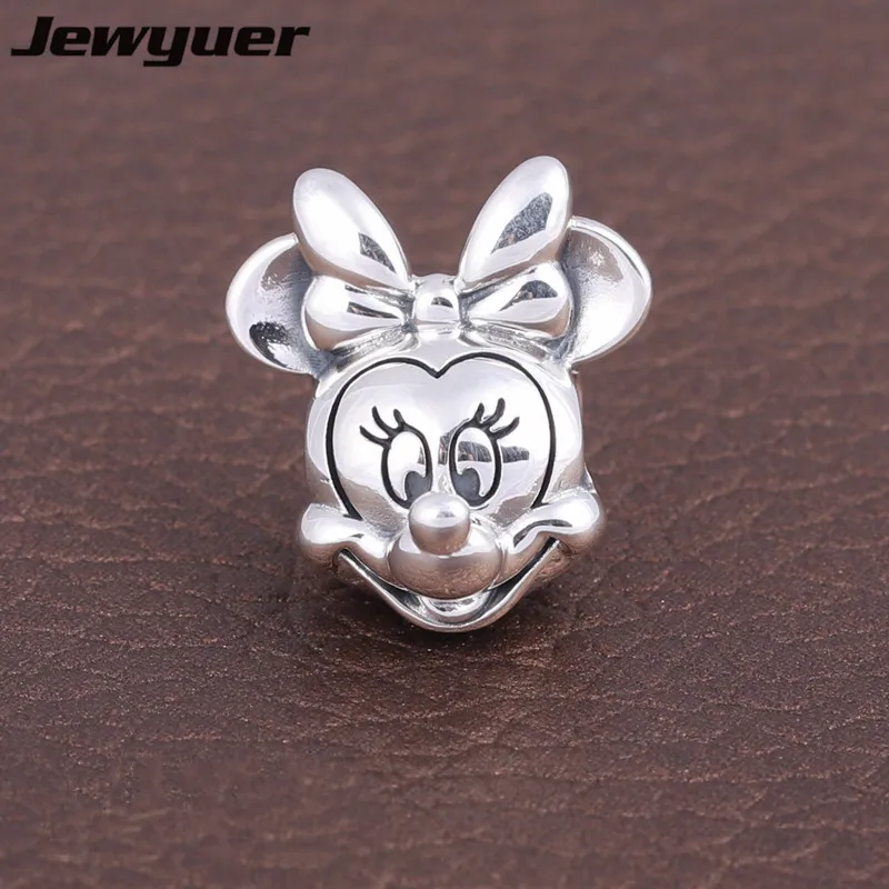 

New Animal girl Silver Charms sterling silver jewelry fit 925 sterling silver charm bracelet necklace diy Fine jewelry LW469