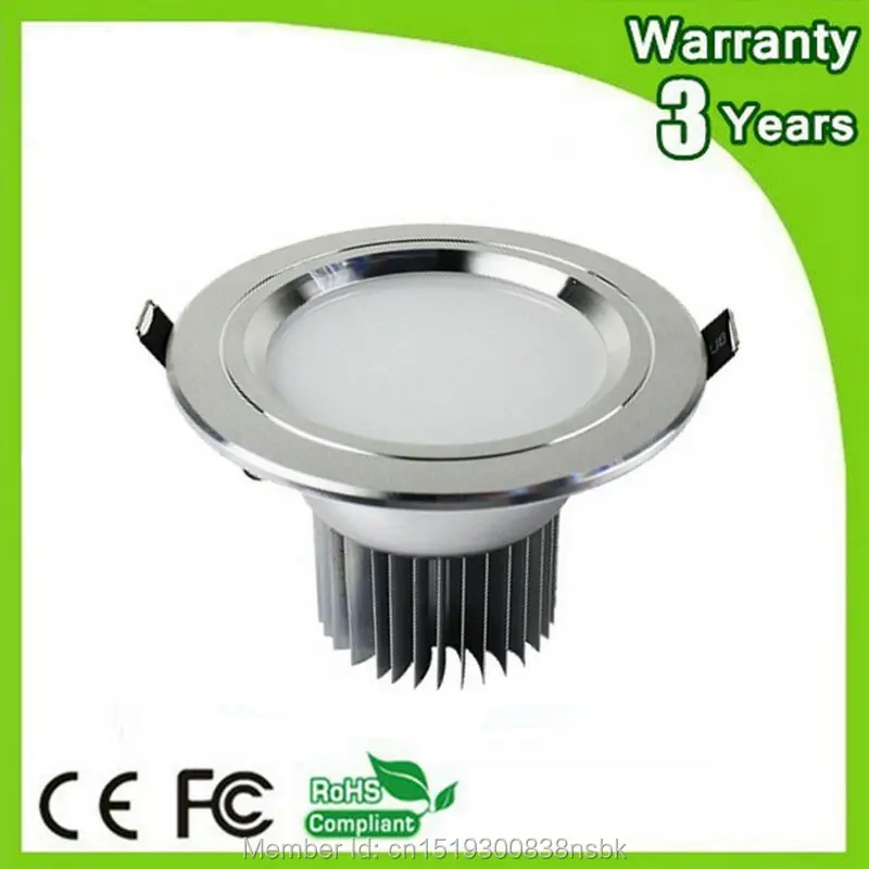 US $412.44 50PCSLot 3 Years Warranty 100110LMW COB LED Down Light Dimmable LED Downlight 18W Recessed Ceiling Bulb Spotlight