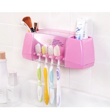 Продукт для ванной комнаты пылезащитный держатель для зубных щеток с 2 многофункциональными решетками для аксессуаров для ванной комнаты Косметика зубная паста 5 стеллажей
