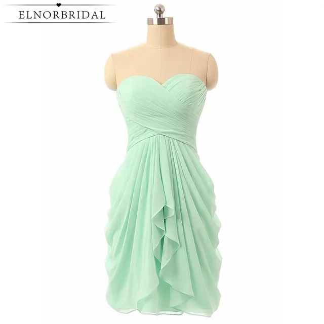 playa menta verde de dama de honor vestidos 2019 corto boda invitado