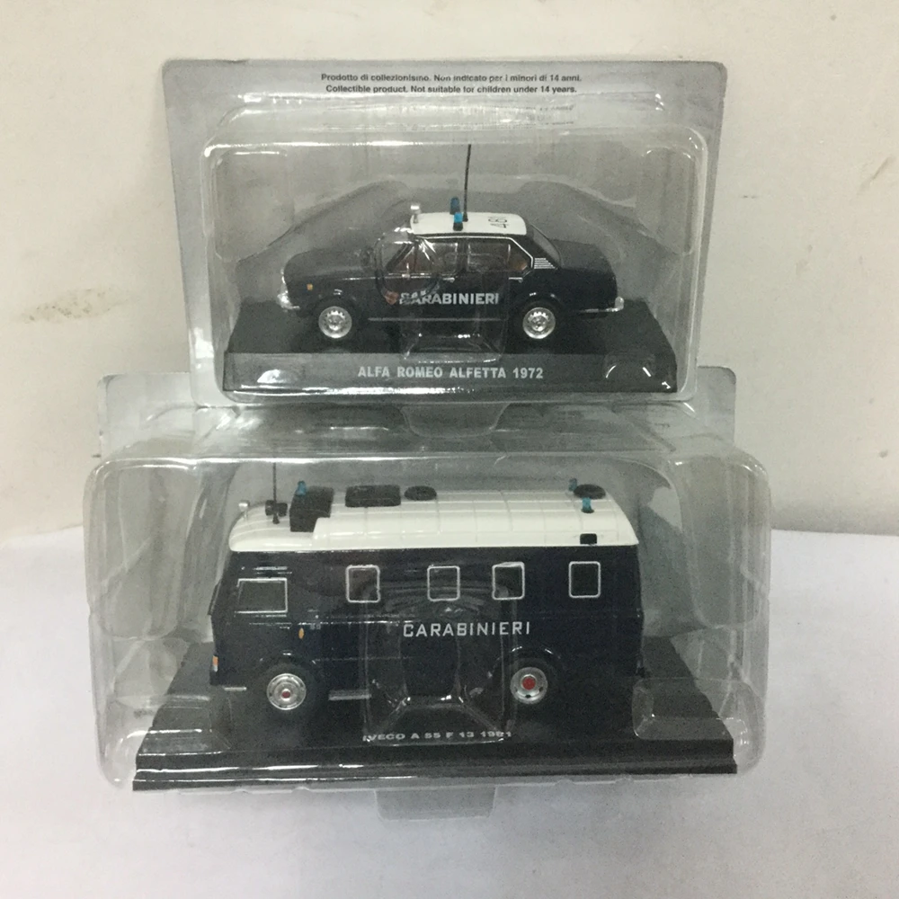 

BEST 2PCS SUIT 1:43 DIECAST POLICE CAR MODEL CARABINIERI IVECO A 55 F 13 1981 CB17