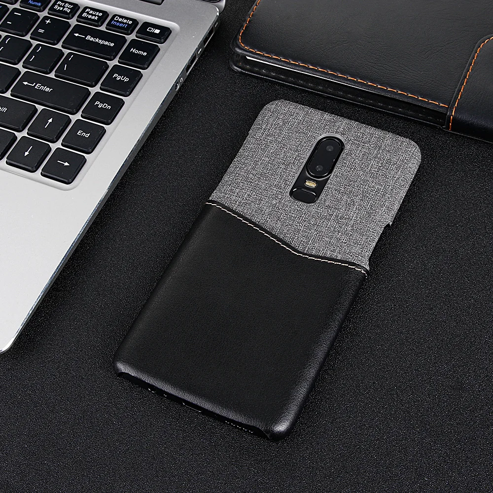 

Funda For Oneplus 6t 6 Original Fabric Case Leather Hard Case Shockproof Back Cover For Oneplus 6 6t Oneplus6t Card Holder Case