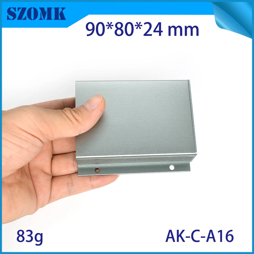

1 piece free shipping silver aluminum extrusion enclosure small junction case for electronics 24x80x90mm
