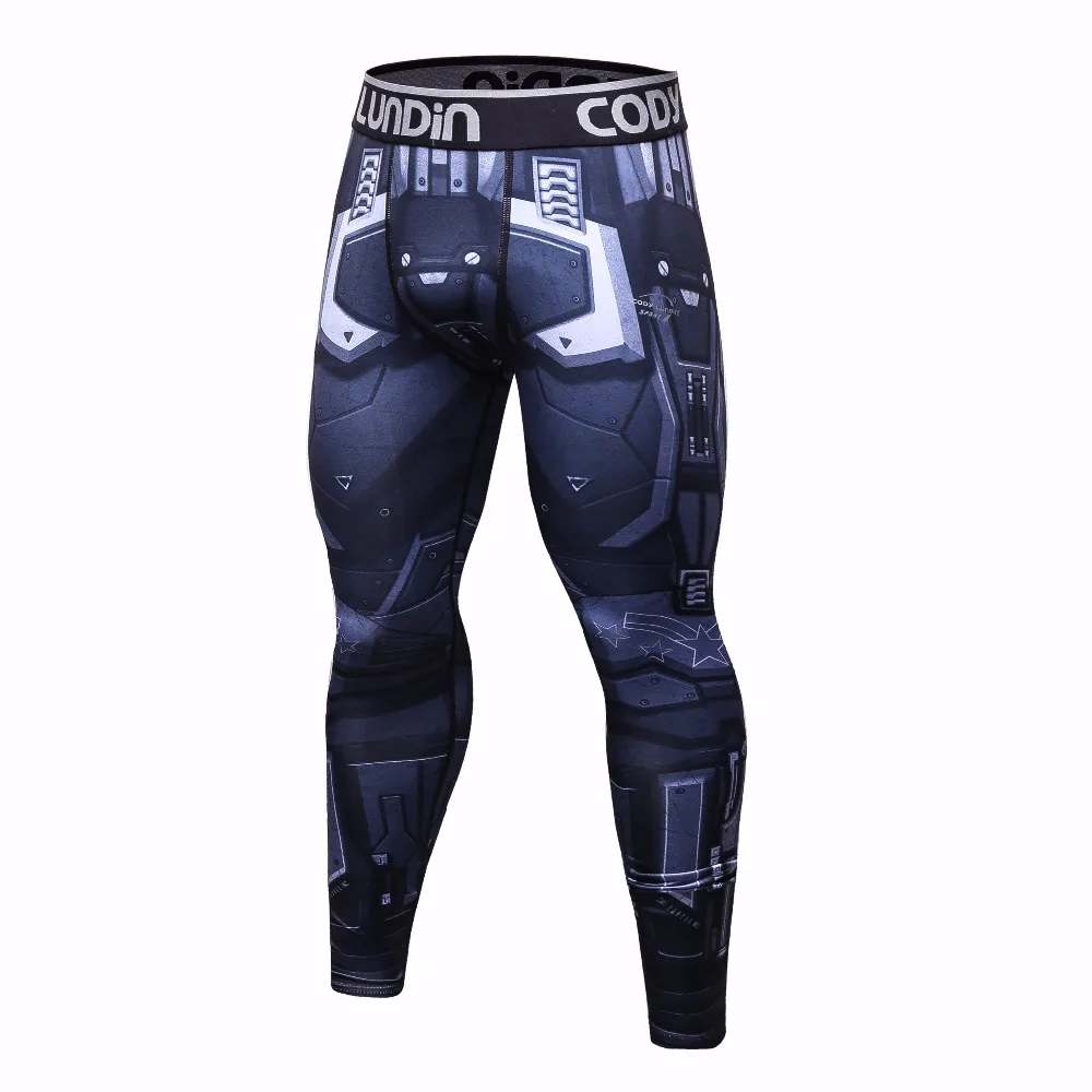 

Cody Lundin Brand 2017 Men Fitness Leggings Tights Elastic Prints Compression Tights Quick Dry Breathable Bodybuilding Pants New