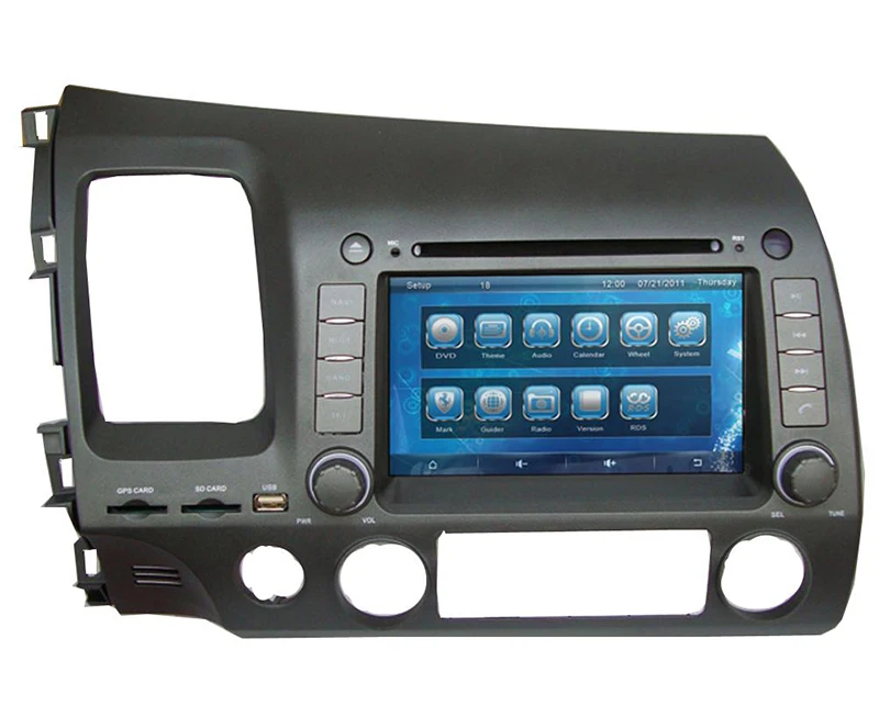 Top 7" Car DVD player with GPS(optional),audio Radio stereo,BT,car multimedia headunit for Honda CIVIC 2006 2007 2008 2009 2010 2011 6