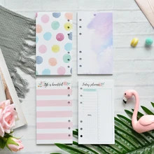 Lovedoki A5A6 планировщик Заправка для Filofax Dokibook спиральный блокнот с 6 отверстиями вкладыш дневник Внутренний сердечник школьные канцелярские принадлежности