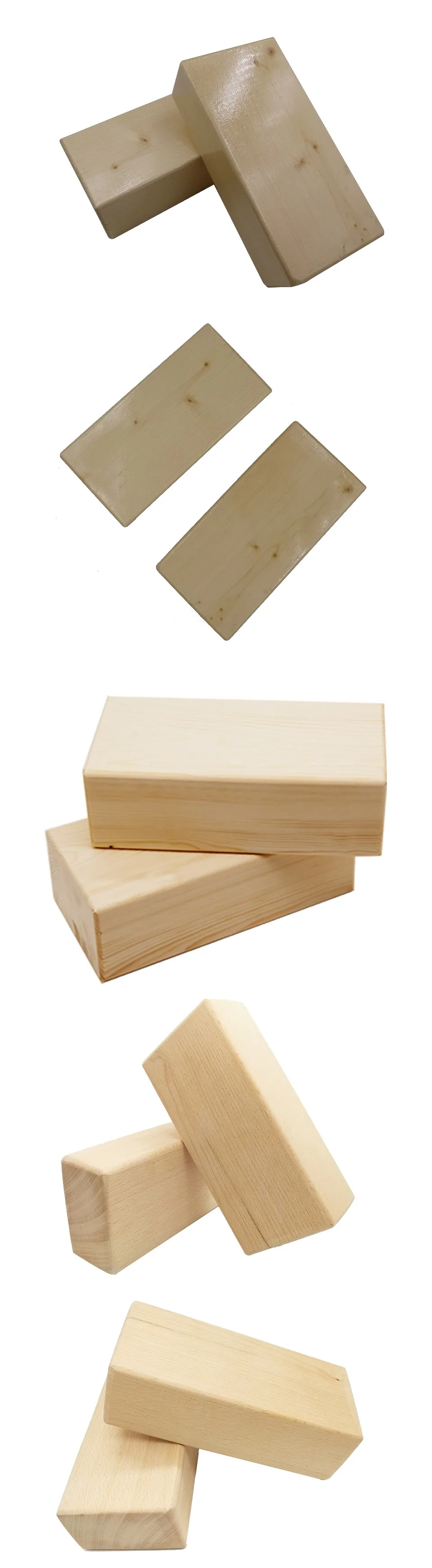 solid wood yoga blocks