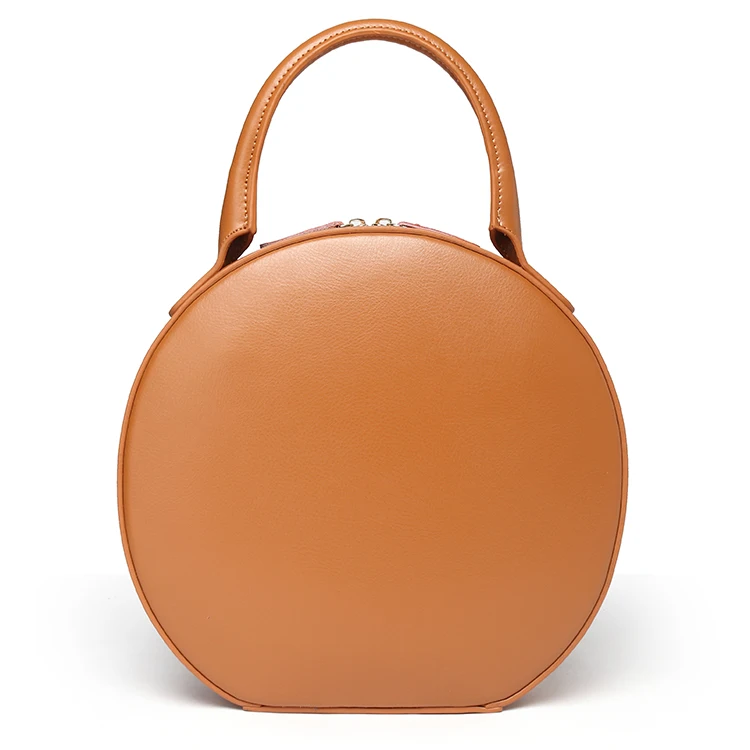 tan round bag