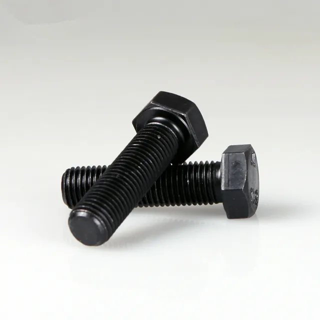 12.9 Screws Hex Bolts Hexagonal Screws Black M12*20/25...150mm DIN933