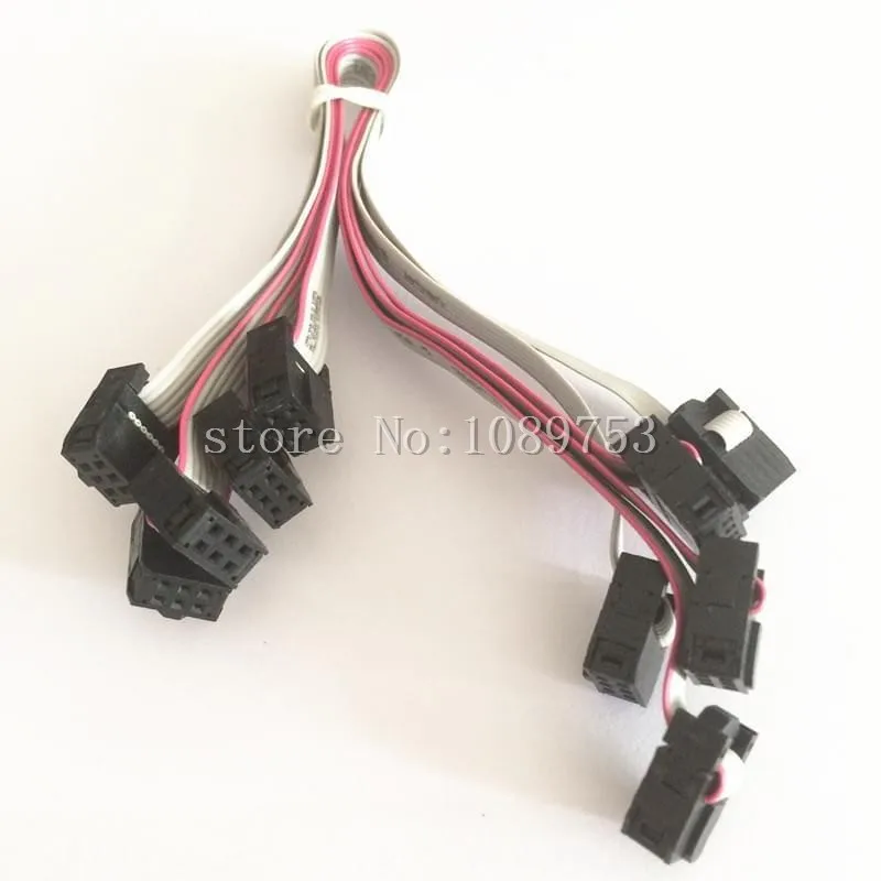 2pcs FC6P 6Pin 2.54mm Pitch IDC Socket Extension Flat Ribbon Cable Wire 20cm
