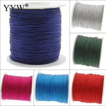 

2017 0.5mm 120m/Spool Macrame Rope Satin Rattail Nylon Cords/String Kumihimo Chinese Knot Cord DIY Bracelet Jewelry Findings